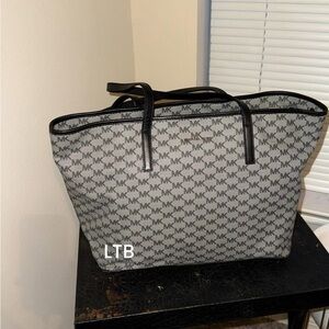 Michael Kors Gray & Black MK Logo Tote